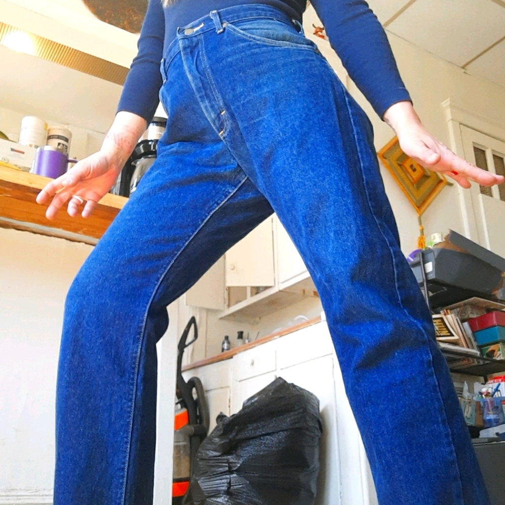 1980's plus size straight leg jeans by Lee Riders